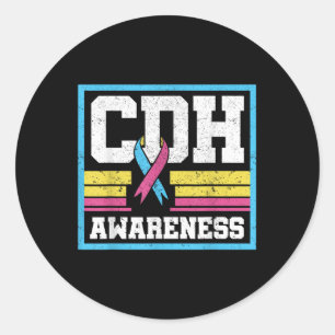 Congenital Diaphragmatic Hernia Awareness Cdh Supp Classic Round Sticker