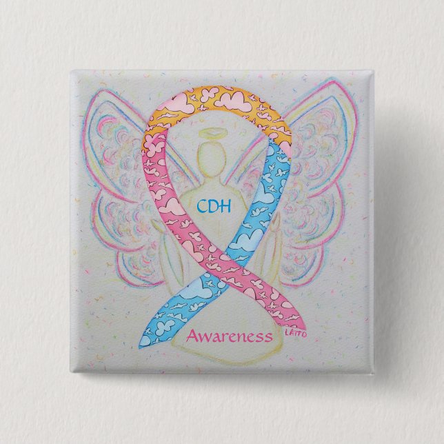 Congenital Diaphragmatic Hernia CDH Awareness Pin (Front)