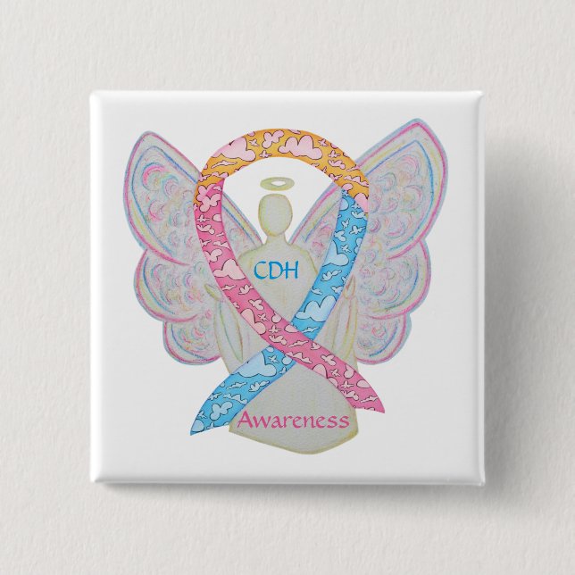 Congenital Diaphragmatic Hernia CDH Awareness Pin (Front)