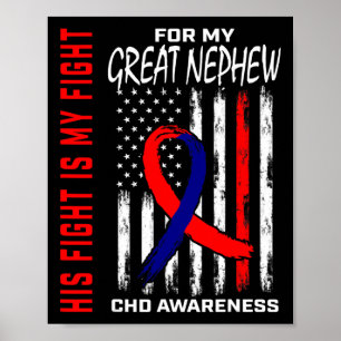 Congenital Heart Defect Chd Awareness Great Nephew Poster