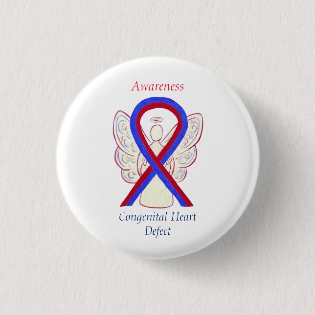 Congenital Heart Defect CHD Awareness Ribbon Pins (Front)