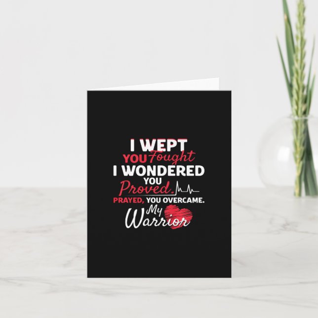Congenital Heart Defect Warrior Chd Awareness Appa Card (Front)