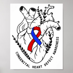 Congenital Heart Defects Awareness Heart Poster