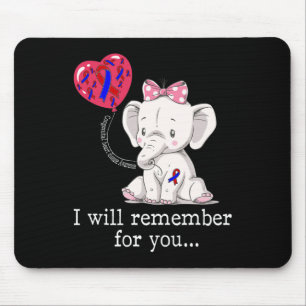 Congenital Heart Disease Awareness Elephant Mouse Pad