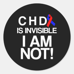 Congenital Heart Disease Defect Survivor Chd Warri Classic Round Sticker