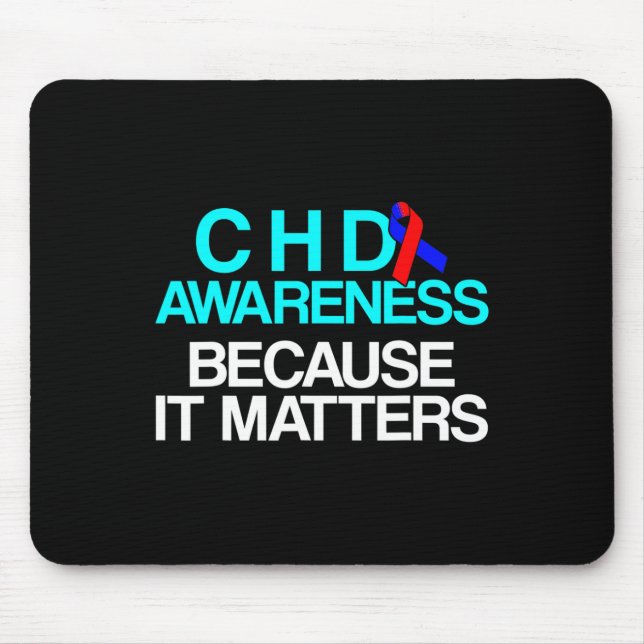 Congenital Heart Disease Defect Survivor Chd Warri Mouse Pad (Front)