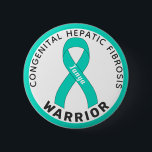 Congenital Hepatic Fibrosis Warrior Ribbon White 6 Cm Round Badge<br><div class="desc">Congenital Hepatic Fibrosis Warrior Ribbon White Button for awareness and support for people with congenital hepatic fibrosis.</div>