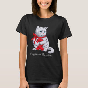 Congestive Heart Failure Awareness Month Red Ribbo T-Shirt