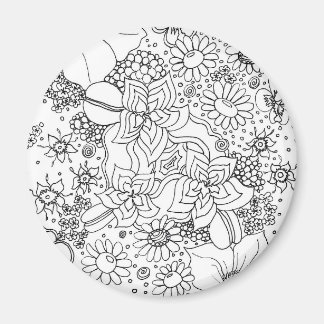 Conglomeration of Flowers Magnet