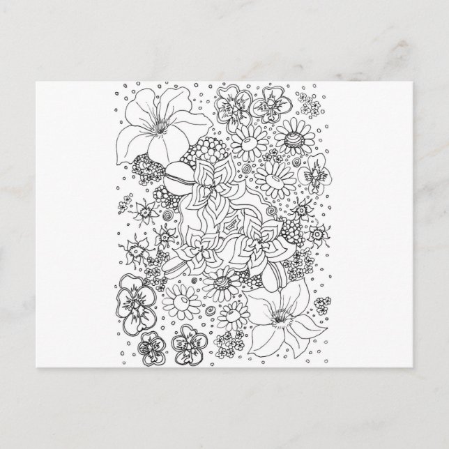 Conglomeration of Flowers Postcard (Front)