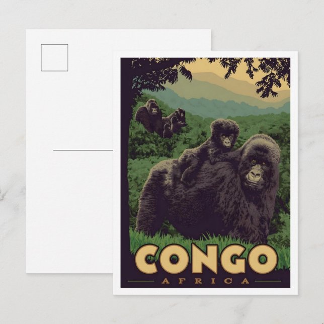 Congo Africa Vintage Travel  Postcard (Front/Back)