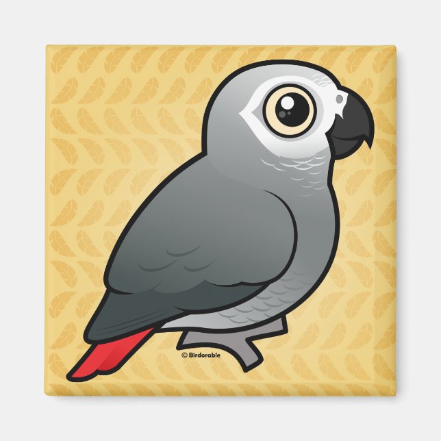 Congo African Grey Magnet (Front)