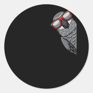 Congo African Grey Parrot Classic Round Sticker