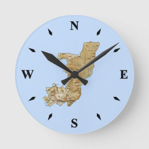 Congo-Brazzaville Map Clock