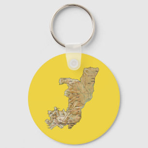 Congo-Brazzaville Map Keychain