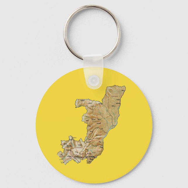 Congo-Brazzaville Map Keychain (Front)