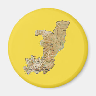 Congo-Brazzaville Map Magnet