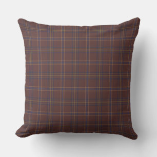 Congo Brown and Spicy Mix Plaid Cushion