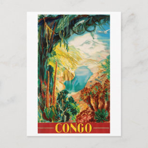Congo, Congo river, Africa, landscape, vintage Postcard