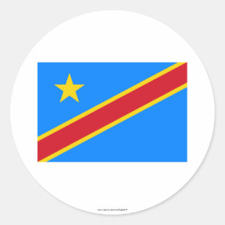 Congo Democratic Republic Flag Classic Round Sticker
