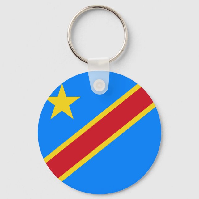 Congo - Democratic Republic of the Congo Flag Key Ring (Front)