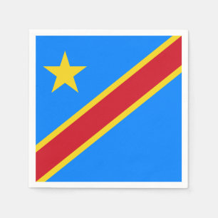 Congo - Democratic Republic of the Congo Flag Napkin