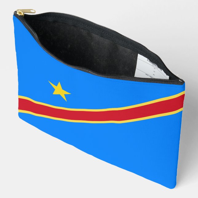 Congo flag accessory pouch (Open)
