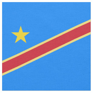 Congo flag fabric