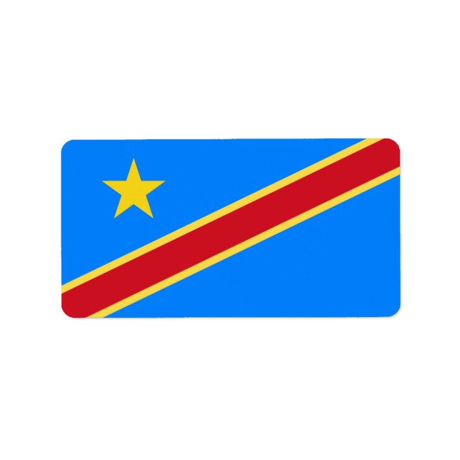 Congo flag label (Front)