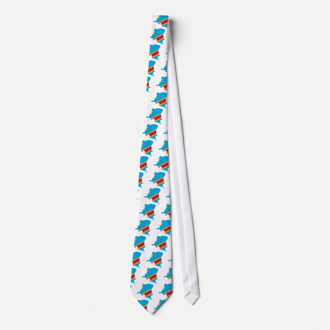 Congo Flag map  CD Tie (Front)