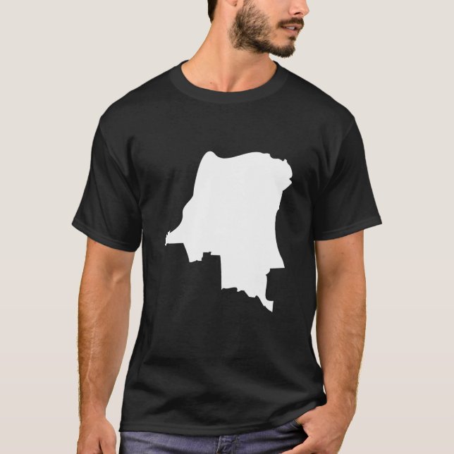 Congo Flag Map - Congo T-Shirt (Front)