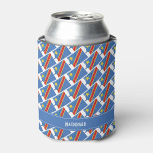 CONGO FLAG MAP Personalised Carnival Sports Can Cooler