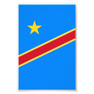 Congo flag photo print