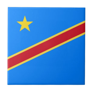 Congo flag tile
