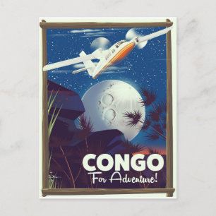 Congo For Adventure! travel poster Postcard