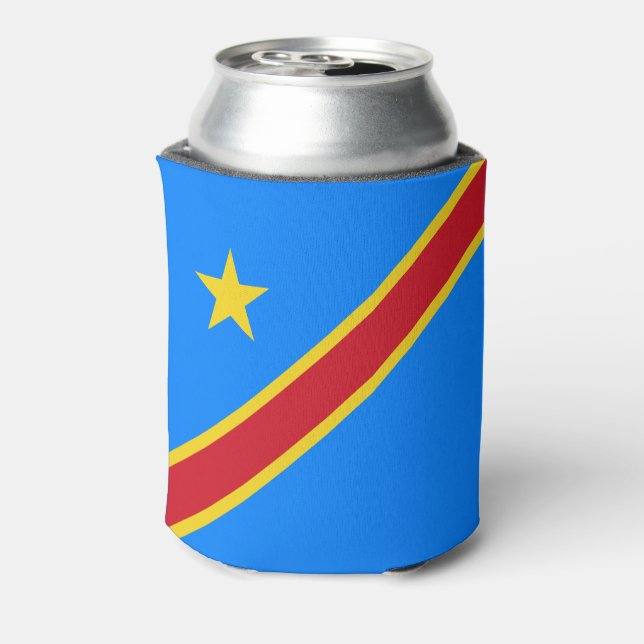 Congo Kinshasa Flag Can Cooler (Can Back)