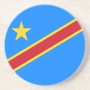 Congo Kinshasa Flag Coaster