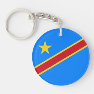 Congo Kinshasa Flag Key Ring