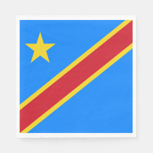 Congo Kinshasa Flag Napkin