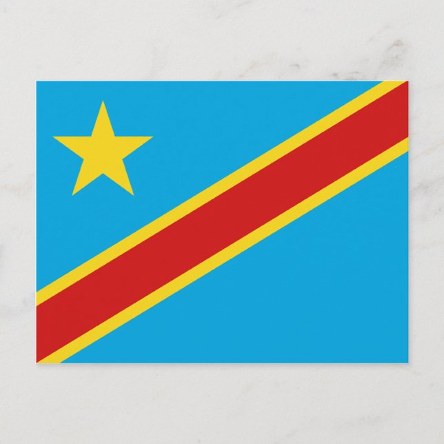 Congo-Kinshasa Flag Postcard (Front)
