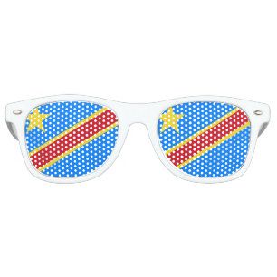 Congo-Kinshasa Flag Retro Sunglasses