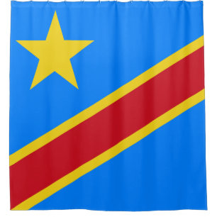 Congo-Kinshasa Flag Shower Curtain