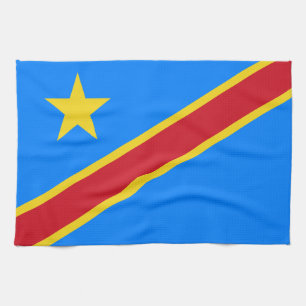 Congo Kinshasa Flag Tea Towel