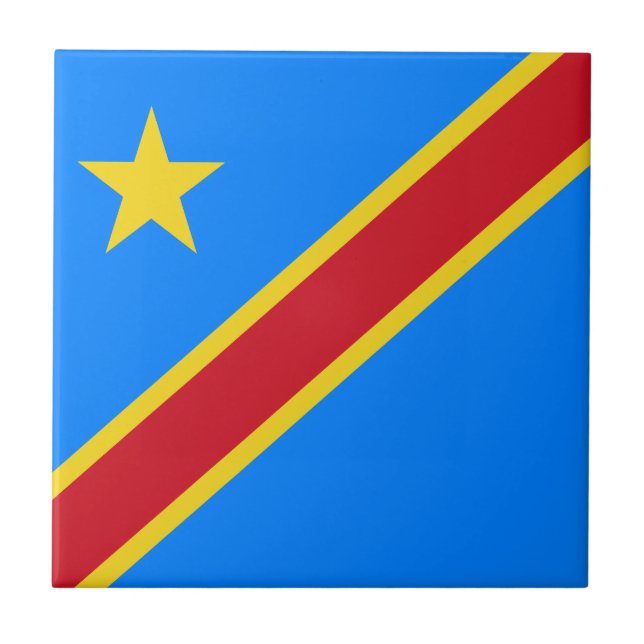 Congo Kinshasa Flag Tile (Front)