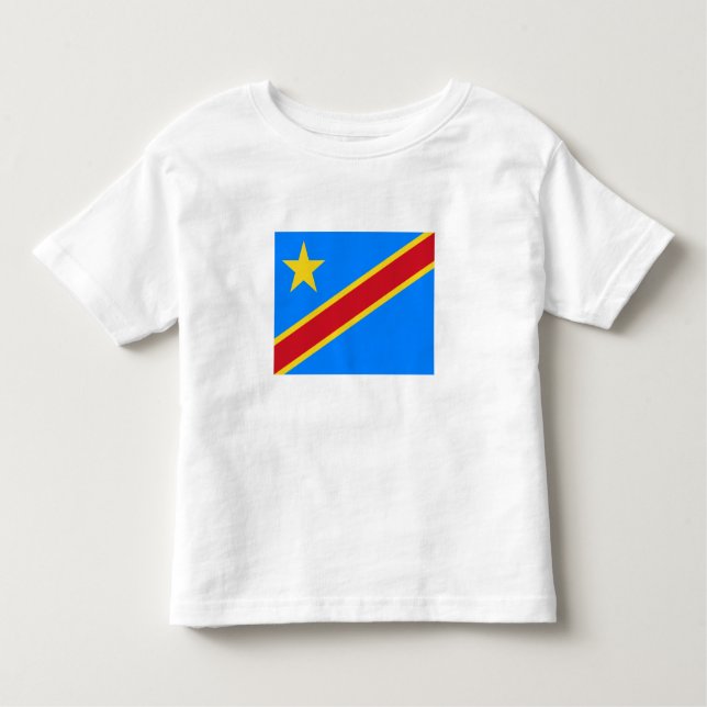 Congo Kinshasa Flag Toddler T-Shirt (Front)