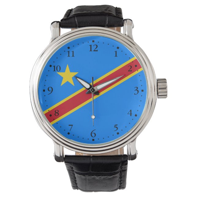 Congo Kinshasa Flag Watch (Front)