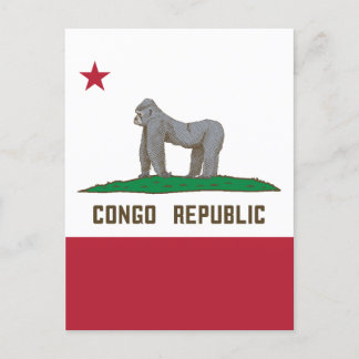 Congo Republic Flag Postcard