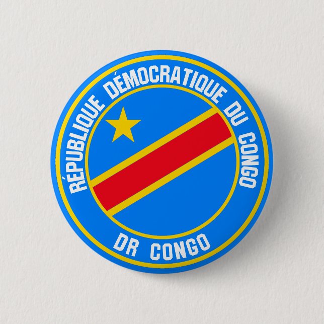 Congo  Round Emblem 6 Cm Round Badge (Front)