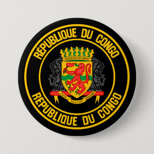 Congo Round Emblem 7.5 Cm Round Badge