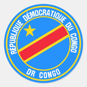Congo  Round Emblem Classic Round Sticker
